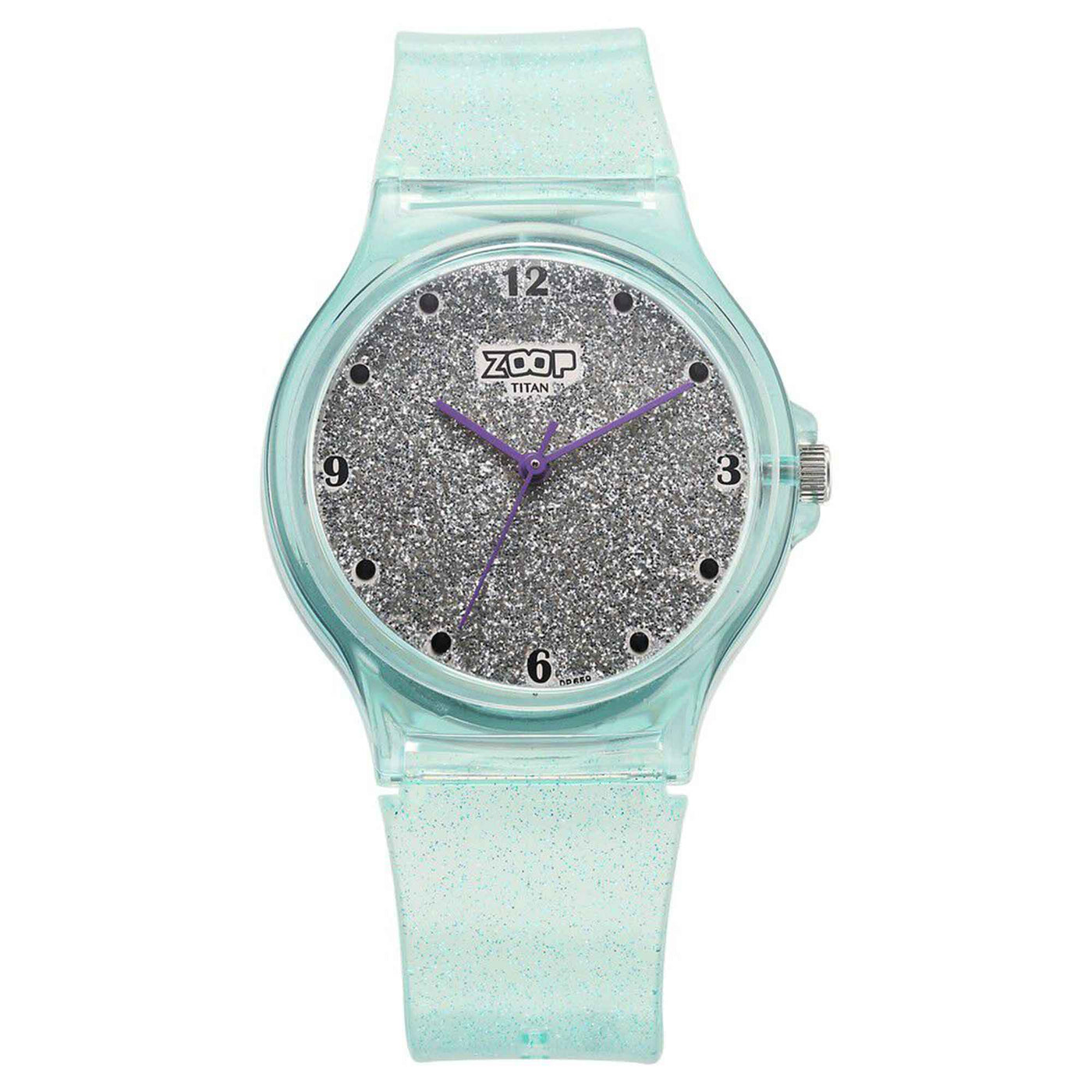 Zoop by Titan Glitter Quartz Alog Grey Dial Polyurethane Strap Watch for Kids