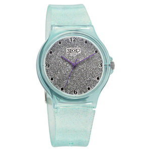 Zoop by Titan Glitter Quartz Alog Grey Dial Polyurethane Strap Watch for Kids