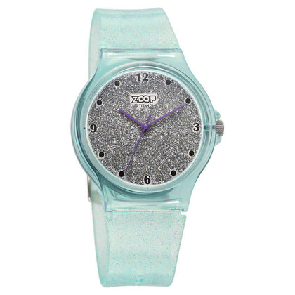 Zoop by Titan Glitter Quartz Alog Grey Dial Polyurethane Strap Watch for Kids