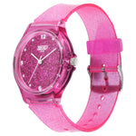 Zoop by Titan Glitter Quartz Alog Pink Dial Polyurethane Strap Watch for Kids