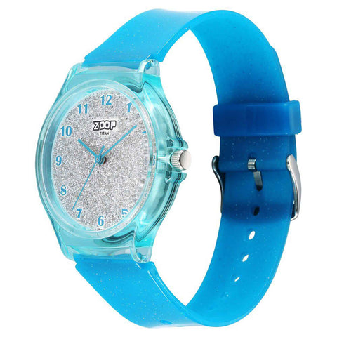 Zoop by Titan Glitter Quartz Analog Grey Dial Polyurethane Strap Watch for Kids 26030PP05