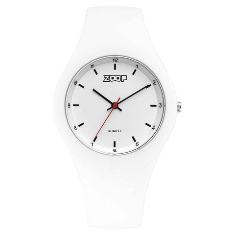 Zoop By Titan Pop Integrated Quartz Analog White Dial Silicone Strap Watch for Kids 26031PP02