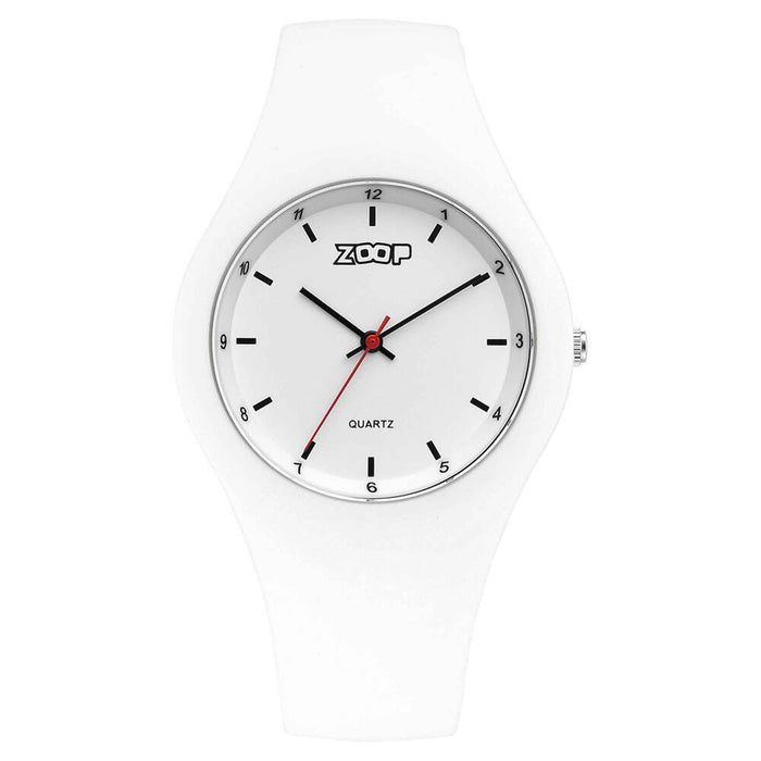 Zoop By Titan Pop Integrated Quartz Analog White Dial Silicone Strap Watch for Kids 26031PP02