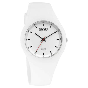 Zoop By Titan Pop Integrated Quartz Analog White Dial Silicone Strap Watch for Kids 26031PP02