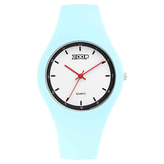 Zoop By Titan Pop Integrated Quartz Analog White Dial Silicone Strap Watch for Kids 26031PP06