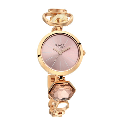 Titan Raga Moments Of Joy Mother of Pearl Dial Women Watch With Metal Strap