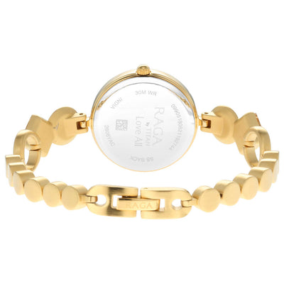 Titan Raga Love All Champagne Dial Analog Metal Strap Watch for Women
