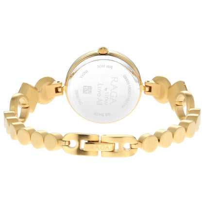 Titan Raga Love All Champagne Dial Analog Metal Strap Watch for Women