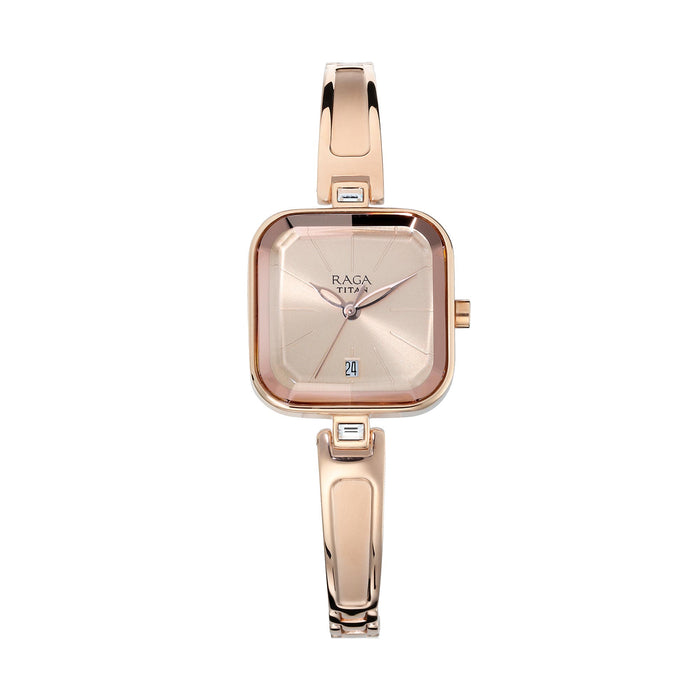 Titan Raga Viva Rose Gold Dial Analog Watch for Women 2607WM01