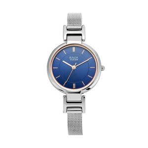 Titan Raga Viva Blue Dial Women Watch With Metal Strap