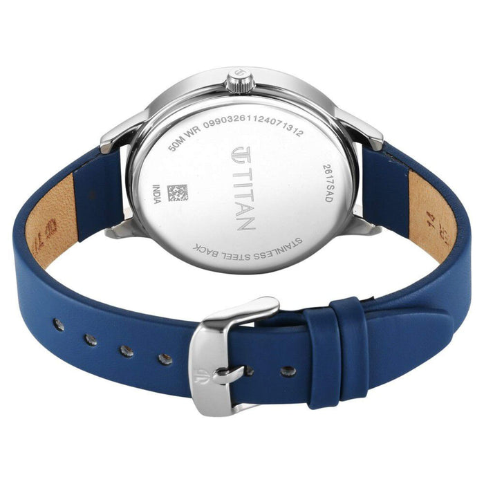 Titan Neo Workwear Quartz Analog Peach Dial Leather Strap Watch For Women