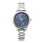 Titan Quartz Analog with Date Blue Dial Metal Strap Watch for Women