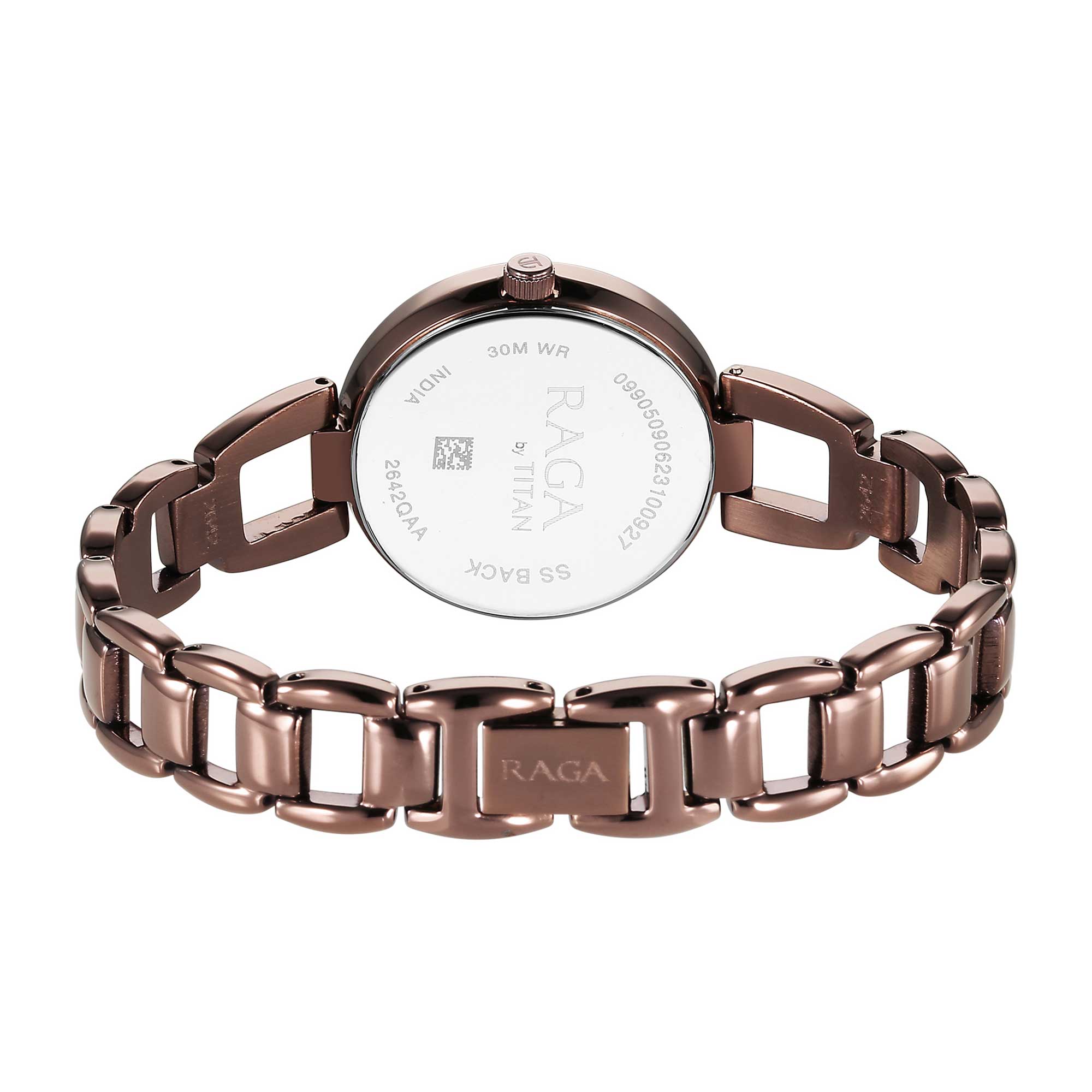 Buy Titan Raga Viva Quartz Analog with Date Rose Gold Dial Brown