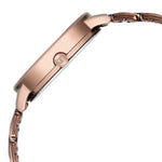 Titan Razzle Dazzle Quartz Analog Pink Dial Brown Stainless Steel Strap Watch For Women