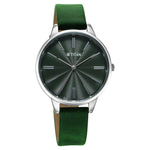 green leather strap watches for ladies  