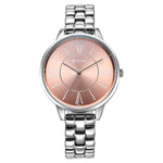 Titan Neo Quartz Analog Rose Gold Dial Silver Metal Strap Watch For Women
