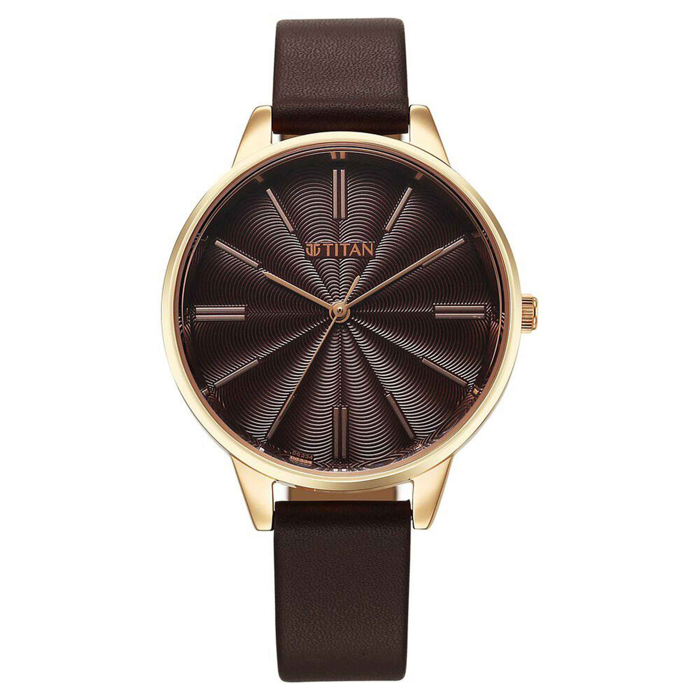 Titan Neo Quartz Analog Maroon Dial Leather Strap Watch For Women(2648WL09)