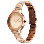 Titan Razzle Dazzle Quartz Analog Rose Gold Dial Stainless Steel Strap Watch For Women