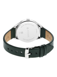 Titan Workwear Silver Dial Women Watch With Leather Strap