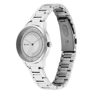 Titan Yin & Yang Silver Dial Analog Stainless steel Strap Watch for Women