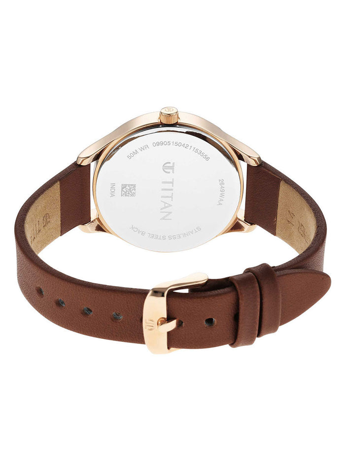 Workwear Silver Dial Brown Stainless Steel Strap Watch 2649WL01