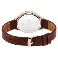 Titan Yin & Yang Red Dial Analog Leather Strap Watch for Women