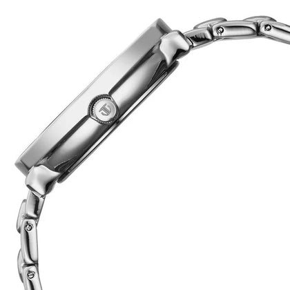 Titan Workwear Burgundy Dial Silver Stainless Steel Analog Watch for Women