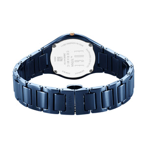 Titan Edge Ceramic Blue Dial Analog Ceramic Strap watch for Women