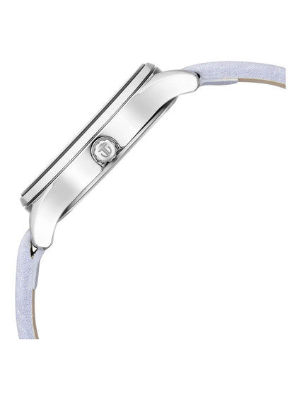 Titan Pastel Dreams Analog Waterproof Mother Of Pearl Dial Pale Purple Leather Strap Watch For Women 2670SL02