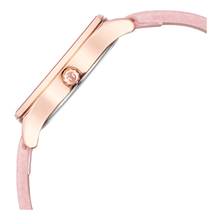 Titan Pastel Dreams Pink Mother of Pearl Dial Analog Leather Strap Watch for Women
