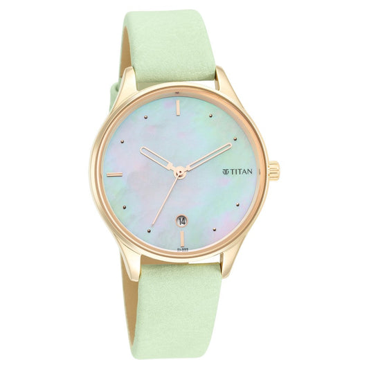Titan Pastel Dreams Analog Leather Strap watch for Women