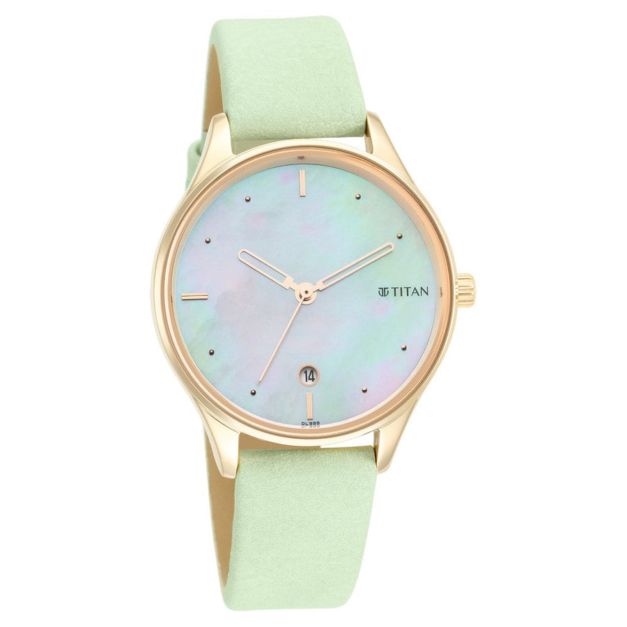 Titan Pastel Dreams Analog Leather Strap watch for Women