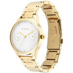 Titan Wander White Dial Women Watch With Stainless Steel Strap