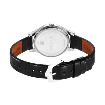 Titan Karishma Quartz Analog Purple Leather Strap for Women