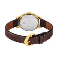 Titan Karishma Quartz Analog Pink Leather Strap for Women