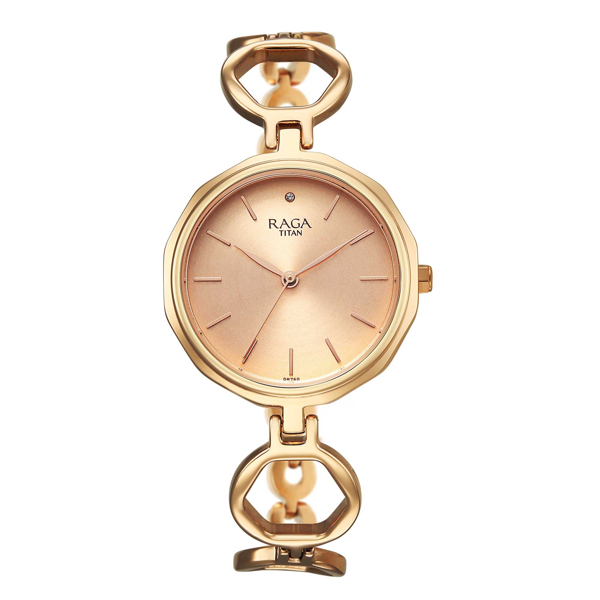Titan Raga Rose Gold Dial Metal Strap Analog Watch for Women  2685WM01