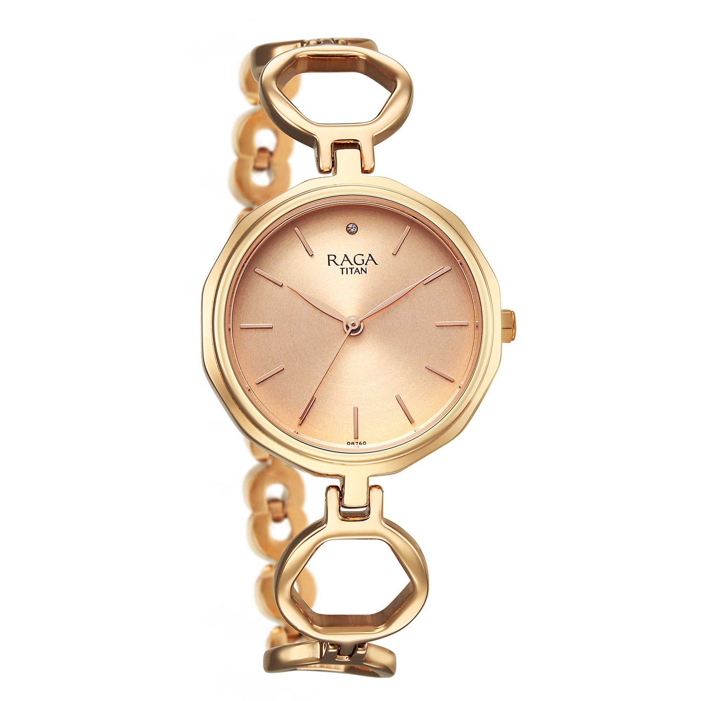 Titan Raga Rose Gold Dial Metal Strap Analog Watch for Women  2685WM01