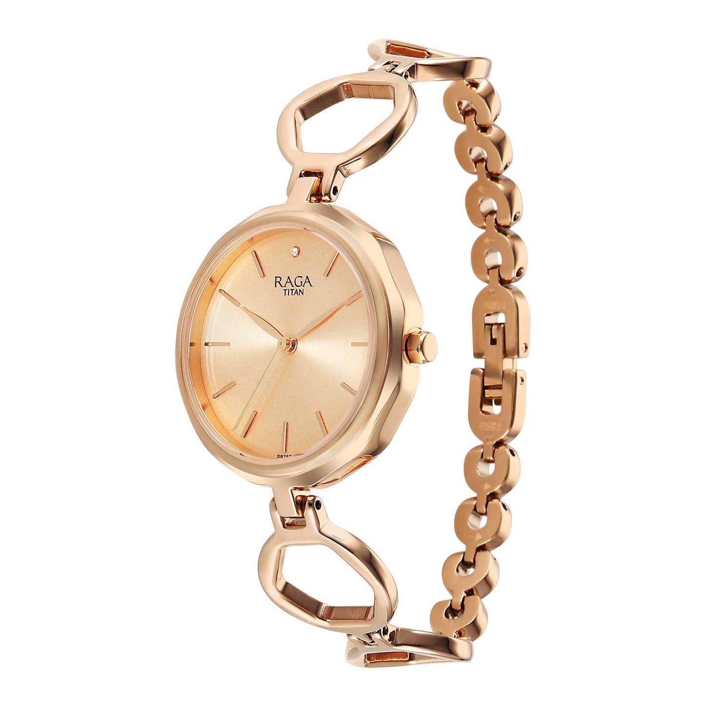 Titan Raga Rose Gold Dial Metal Strap Analog Watch for Women  2685WM01