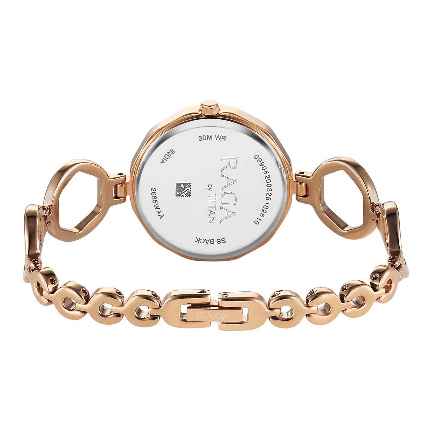 Titan Raga Rose Gold Dial Metal Strap Analog Watch for Women  2685WM01