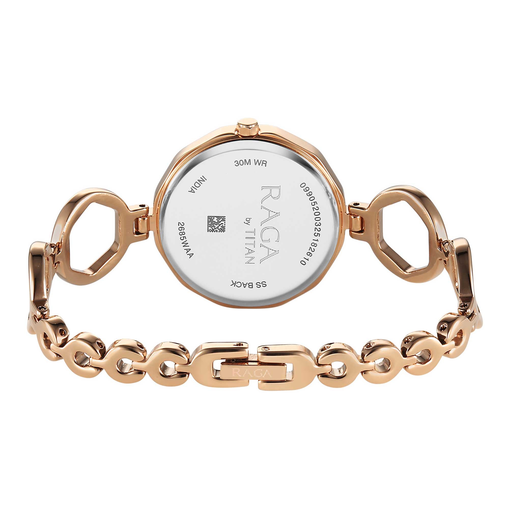 Titan Raga Rose Gold Dial Metal Strap Analog Watch for Women  2685WM01