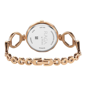 Titan Raga Rose Gold Dial Metal Strap Analog Watch for Women  2685WM01