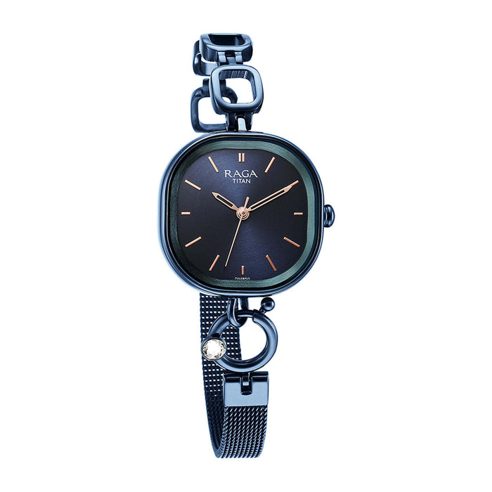 Titan Raga Delight Blue Dial Analog Metal Strap Watch for Women