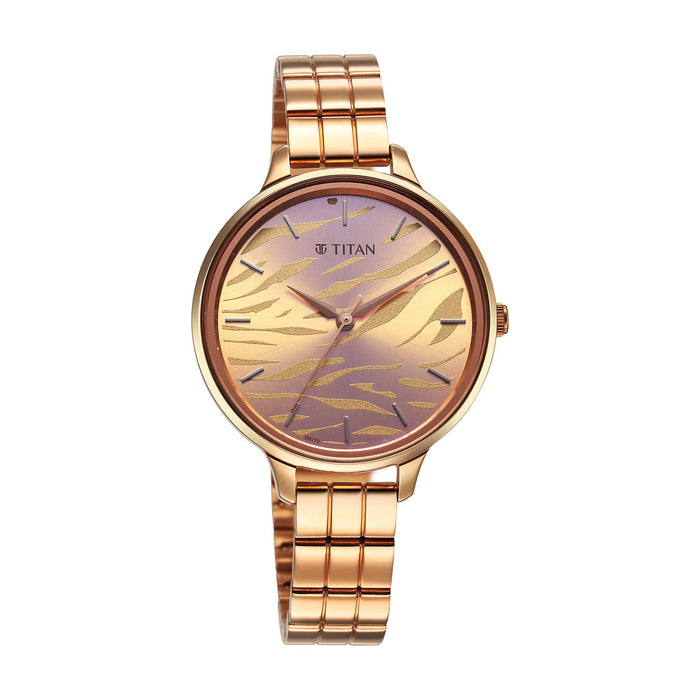 Titan Purple Secluded Strap Material Metal Dial Colour Rose Gold 2703WM01