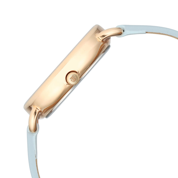 Titan Purple Secluded Strap Material Leather Dial Colour Blue 2705WL01