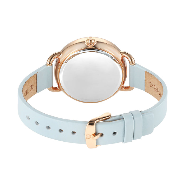 Titan Purple Secluded Strap Material Leather Dial Colour Blue 2705WL01