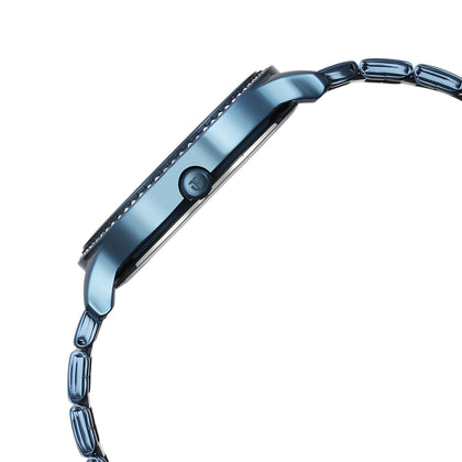 Titan Purple Secluded Strap Material Metal Dial Colour Dark Blue 2711QM01