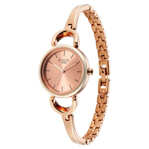 Titan Raga Rose Gold Dial Watch for Women
