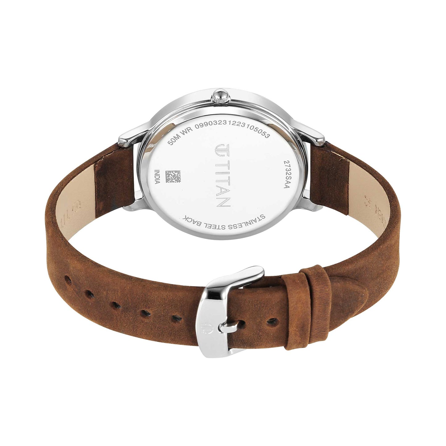 Titan NEO 9 RETRO Ladies Strap Material Leather Dial Colour Light Blue 2732SL02