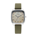 Titan Workwear Quartz Analog Beige Dial Blue Leather Strap Watch For Women