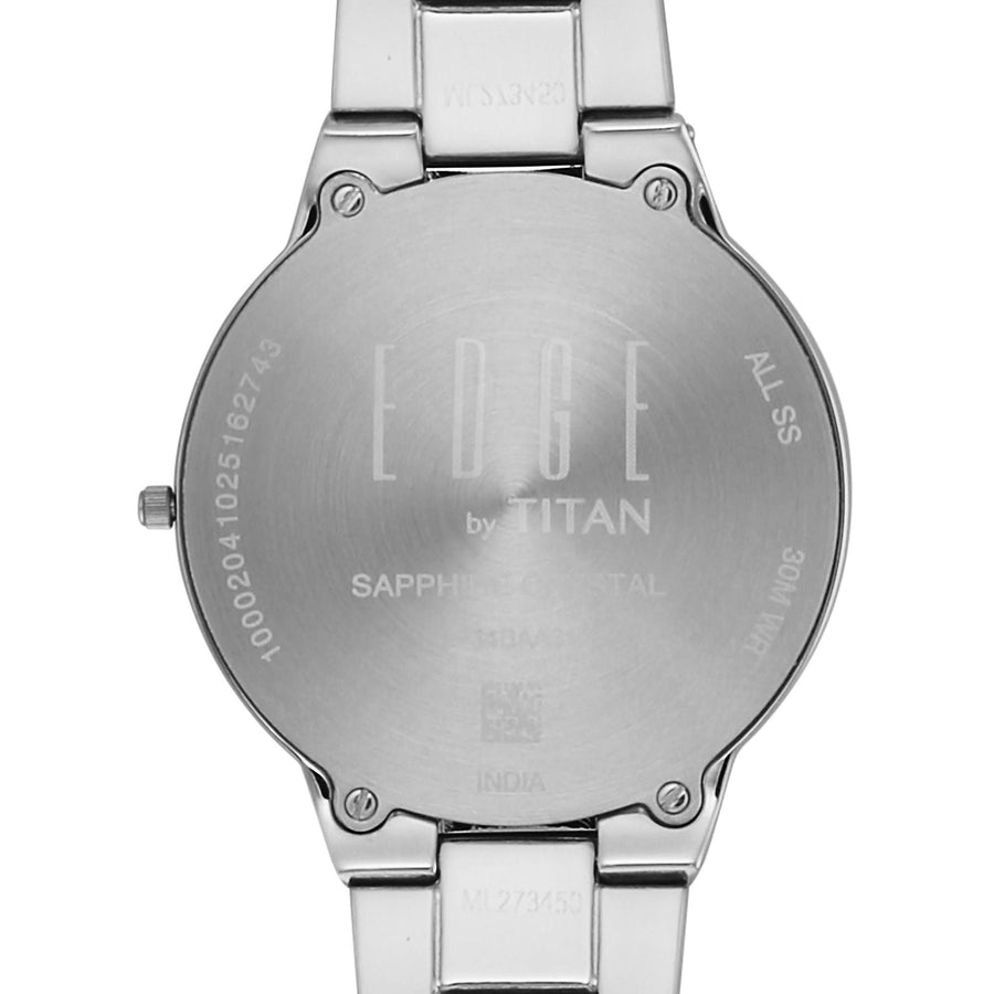 Titan Champagne Dial Two Toned Stainless Steel Strap Analog Watch for Women